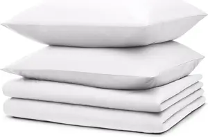 Комплект постельного белья 2 шт. 135x200 см + 2 наволочки 40x80 см - простыни из микрофибры 135x200 см - комплект постельного белья из 4 предметов, белый Blumtal