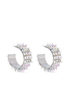 Серьги-кольца Karma с кристаллами Amina Muaddi, серебряный