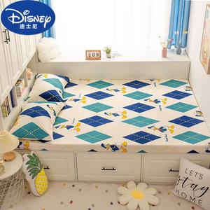 Disney Детская простыня на резинке 120х200 см, утолщенная, фланелевая, хлопок, для матрасов 3-9 см, цвет Duck