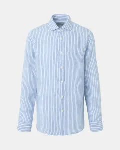 Мужская полосатая льняная рубашка Emidio Tucci, синий