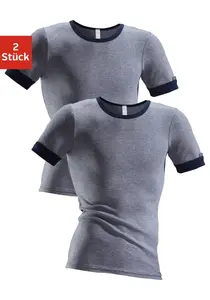 Майка Clipper Exclusive (2 шт.), модный вид: джинсы в крапинку, отличное качество хлопка, цвет морской волны