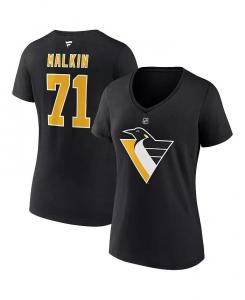 Женская черная футболка с v-образным вырезом с именем и номером Evgeni Malkin Pittsburgh Penguins Special Edition 2.0 Fanatics