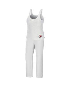 Женский кремовый комплект Kansas City Chiefs, уютная майка с круглым вырезом, брюки, комплект для сна WEAR by Erin Andrews