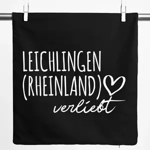Наволочка Huuraa Leichlingen Rhineland in love Gift 40х40см Черный хлопок Leichlingen Rhineland Gift Hellweg Druckerei