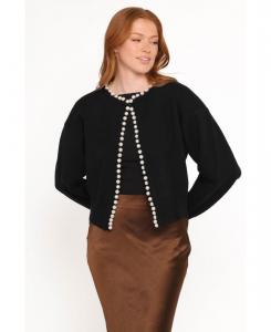 Женский вязаный кардиган Bloom Pearl Petal and Pup, Black