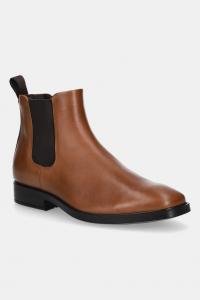 Кожаные ботинки Metro Milan Chelsea Ecco, коричневый