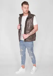 Кожаный жилет JCC "3102169", коричневый