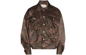 Feng Chen Wang Камуфляжная плиссированная куртка, Brown