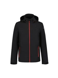 Куртка софтшелл Icepeak Brimfield mit Kapuze, цвет schwarz-rot