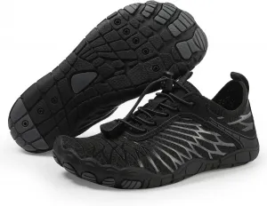 Детская обувь ZWRXW Barefoot для мальчиков и девочек, кроссовки для малышей с широкой носочной частью, быстросохнущие сандалии, дышащие кроссовки для тенниса, противоскользящая обувь для походов, комфортные кроссовки для прогулок, черный