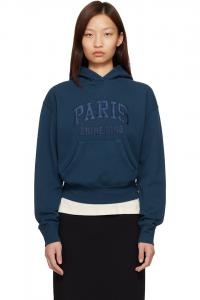 Anine Bing Укороченная толстовка Navy Debbie "Paris"