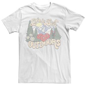 Мужская футболка Life Is Best Outdoors Mountain Forest Generic