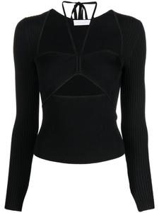 Simkhai топ Alexia в рубчик с завязками, черный