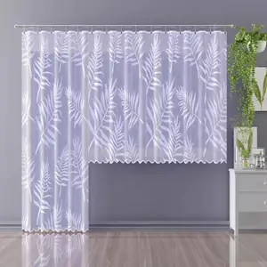 Жаккардовая штора на метр, высота 160 см, Achillea A150 белая, 160 см Wisan