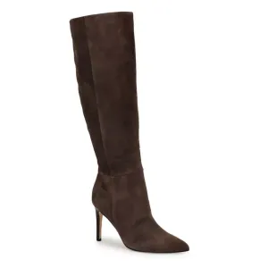 Женские сапоги Richy с широким голенищем и острым носком Nine West, цвет dark brown suede