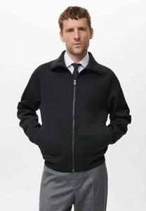 Толстовка Mango Zip-up sweatshirt, Black