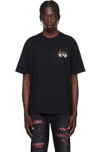 Черная футболка с изображением кия для пула «Amiri»