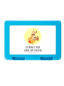 Mr. & Mrs. Panda Коробка для закусок со светлячком и надписью белого цвета