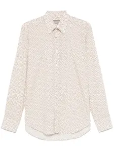 Рубашка с принтом Canali, нейтральный