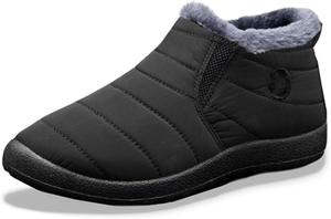 Женские зимние сапоги, зимние сапоги с ультрамягкой стелькой, водонепроницаемые сапоги для снега HoukiG, Black