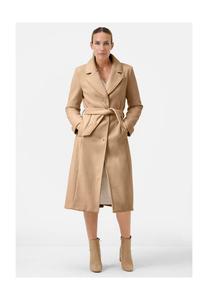 Пальто Rosana с воротником-лацканом и поясом Ricano, коричневый