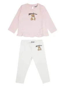 Комплект из топа и брюк с оборками Moschino Kids, белый