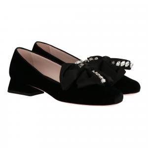 Женские черные туфли Roger Vivier на каблуке