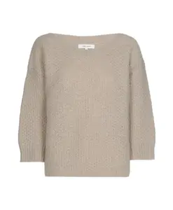 Современный пуловер из смеси шерсти альпаки Marie Mãro, бежевый