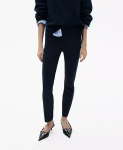 Женские укороченные узкие брюки MANGO, синий