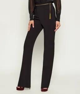 Брюки flare fit Elisabetta Franchi, черный