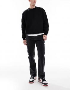 Джинсы Edge Carpenter черного цвета с потертостями ONLY & SONS