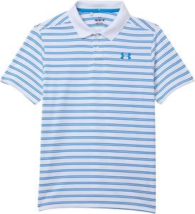 Under Armour мужская футболка для гольфа Matchplay Printed, White/Blue Atlantis
