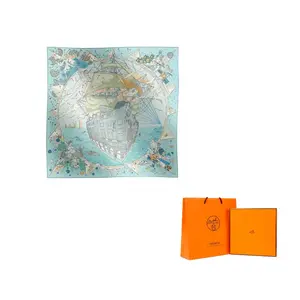 HERMES Шёлковый шарф, Blue