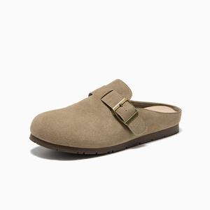 GEMEIQ Женские противоскользящие тапочки с закрытым носком светло-хаки, цвет Light Khaki