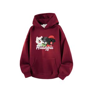Толстовка Unisex Hooded Moderate Heavyweight HUANQIU, burgundy
