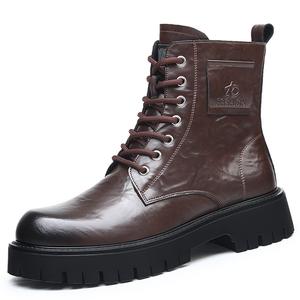 KACHILANG Мужские ботинки Martin из коричневой хлопчатобумажной ткани, цвет Brown Cotton