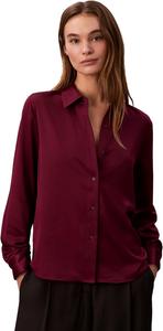 Женская атласная рубашка на пуговицах Calvin Klein, Berry Glaze