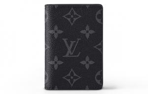 Органайзер с карманом 5 внутренних карманов Monogram Eclipse черный/серый LOUIS VUITTON