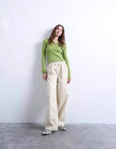 Широкие брюки Topshop Ultimate в цвете экрю