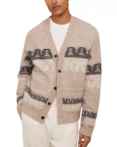 Кардиган с узором «фэр-айл» Reiss, бежевый