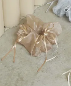 Лента, подвеска, прозрачная большая резинка для волос Goldy, цвет Brown