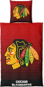 Комплект постельного белья NHL Chicago Blackhawks DOTS 135x200 + 80x80 см Fanatics