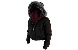 ZIAREL Пуховик Unisex Black Red Hooded Thickened