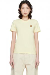 Maison Kitsuné Обычная футболка с изображением головы желтой лисы