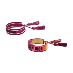 DIOR Хлопковые браслеты Women's Pink