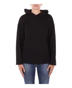 Черная толстовка с капюшоном и логотипом на спине. Dondup, черный