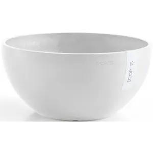 Цветочный горшок ECOPOTS «Brussels 30 White», для внутреннего и наружного применения: морозостойкий, ударопрочный и светостойкий, белый