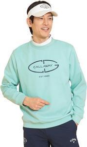Мужская толстовка Callaway C25117101 с круглым вырезом (в горошек), для гольфа, светло-зеленый