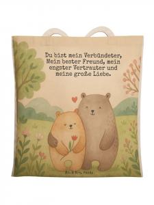 Mr. & Mrs. Panda Сумка-шоппер с дизайном «Медведь любит» и надписью белого цвета