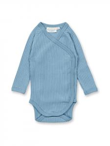 Sense Organics Детский боди-шарф с длинными рукавами из органического хлопка, светло-голубого джинсового цвета, модель YGON